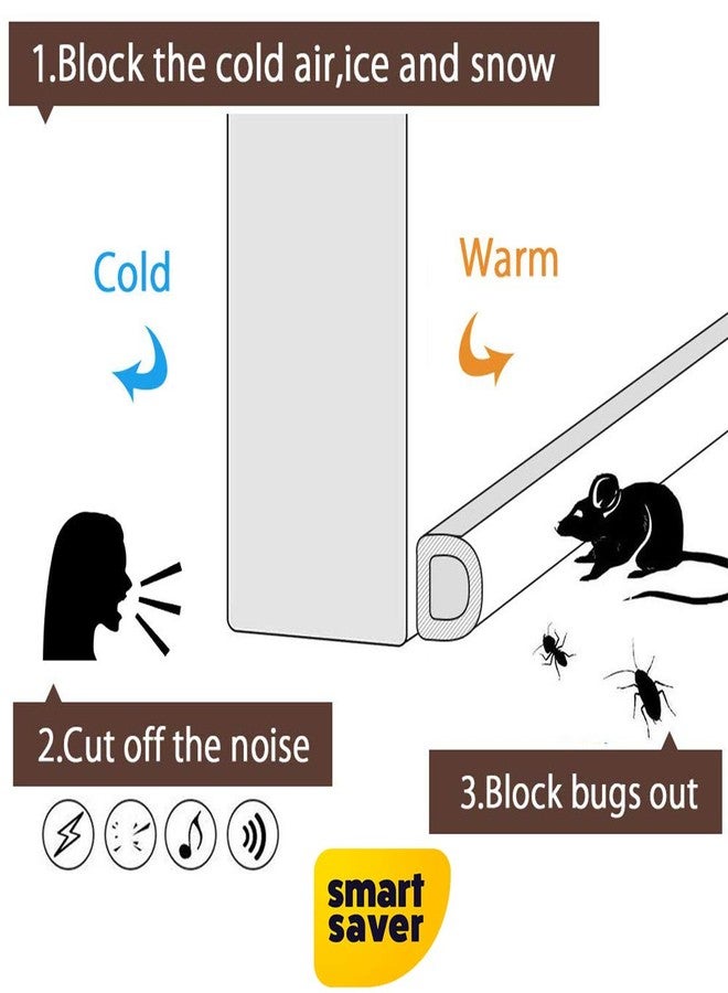 سمارت سيفر شريط مانع للتسرب من مادة EPDM ذاتية اللصق على شكل حرف D (بني) من سمارت سيفر، للأبواب والنوافذ، بطول 5 أمتار (2 × 2.5 متر = 5 أمتار) - عبوة من قطعتين - Image 3